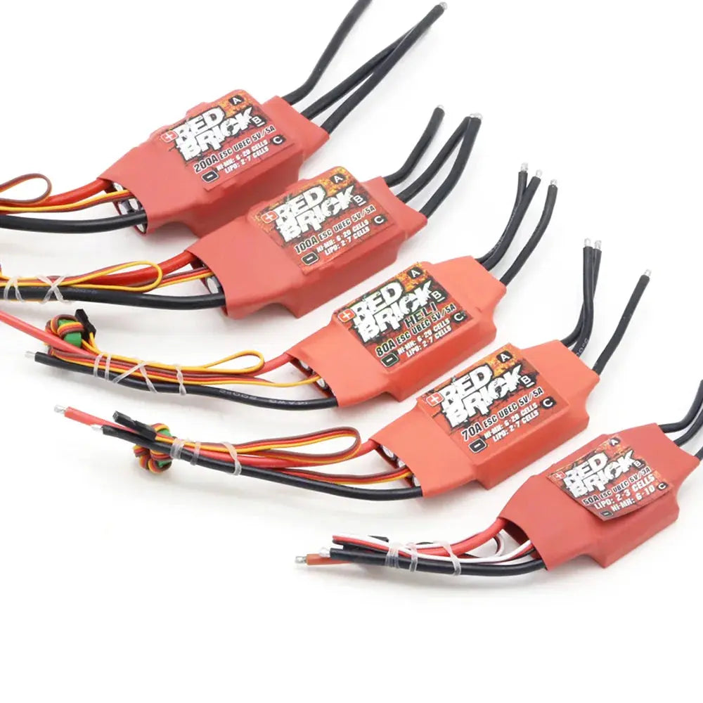 Red Brick 50A 70A 80A 100A 125A 200A Brushless ESC Electronic Speed Controller 