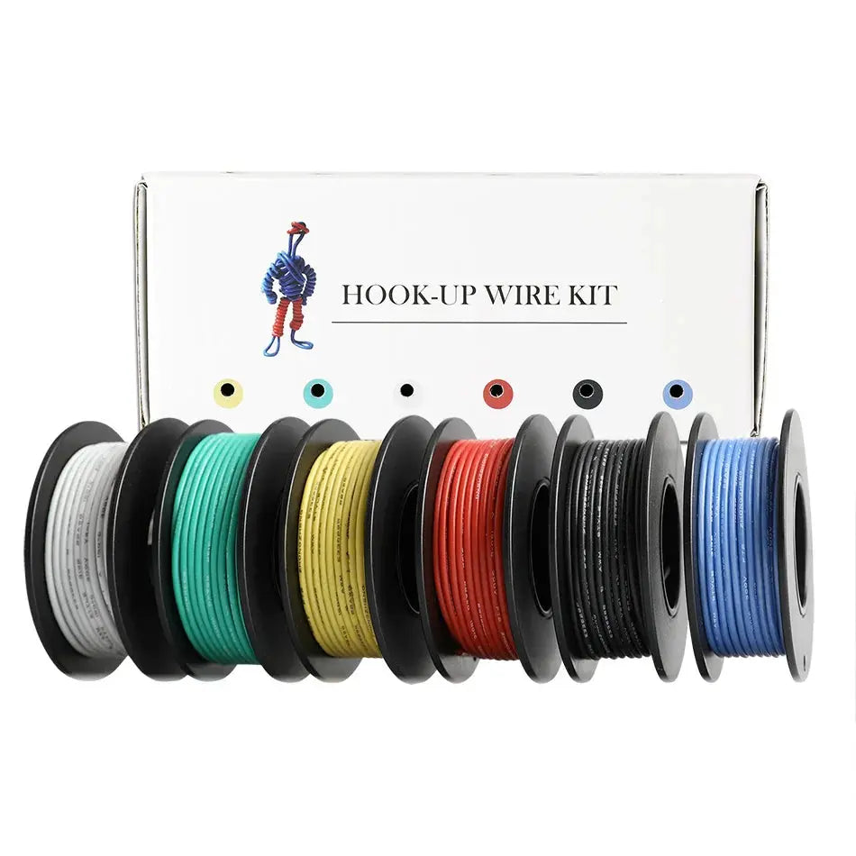 42m/box electronic Stranded Wire 24 AWG UL3132 Flexible Silicone Electrical Wire Rubber Insulated Tinned Copper 300V 6 Colors Swinto Mart