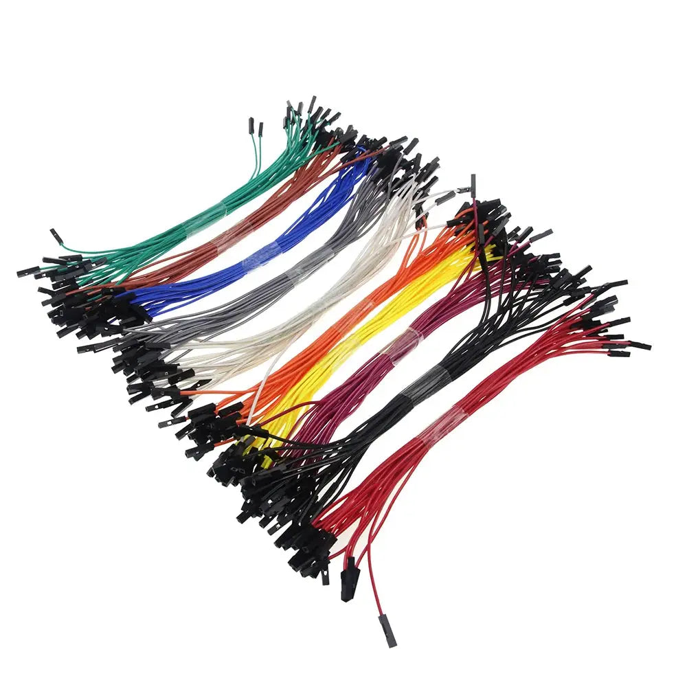 50pcs DIY Electronic Kit Breadboard Dupont Cable For Arduino 20cm 2.54mm Line Male Female Dupont Jumper Wire Cable 1P Connector Swinto Mart