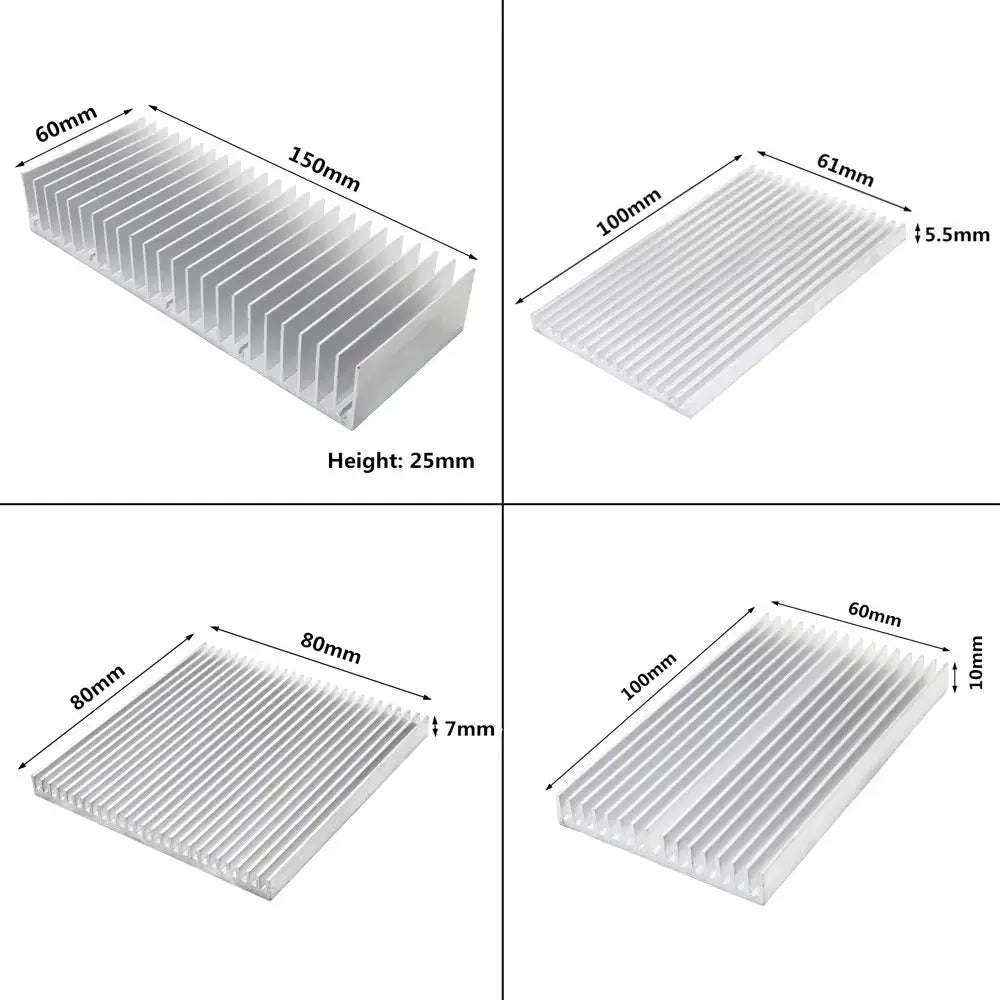 Radiator Aluminum Heatsink Extruded Heat sink for LED Electronic CHIP Heat Dissipation Cooling Cooler Swinto Mart